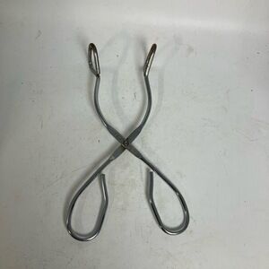 Vaughan Cooking Tongs One Size Steel ScissorStyle Handles Metallic Retro Utensil